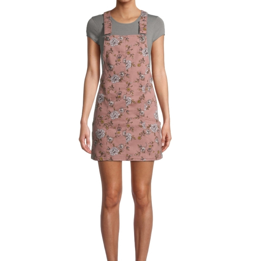 Pink floral Overall dress